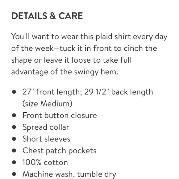 Madewell short sleeve plaid button down - Picture 7 of 7